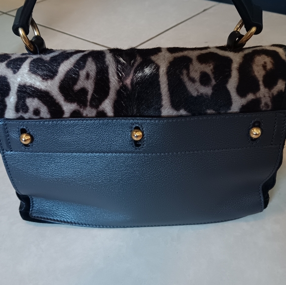 Yves Saint Laurent EUC ✨️ Black Leather Pony Hair Muse Two ways Bag - Picture 6 of 17